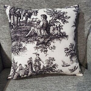French Country Accent Pillow, Waverly "Country Life" Fabric - New